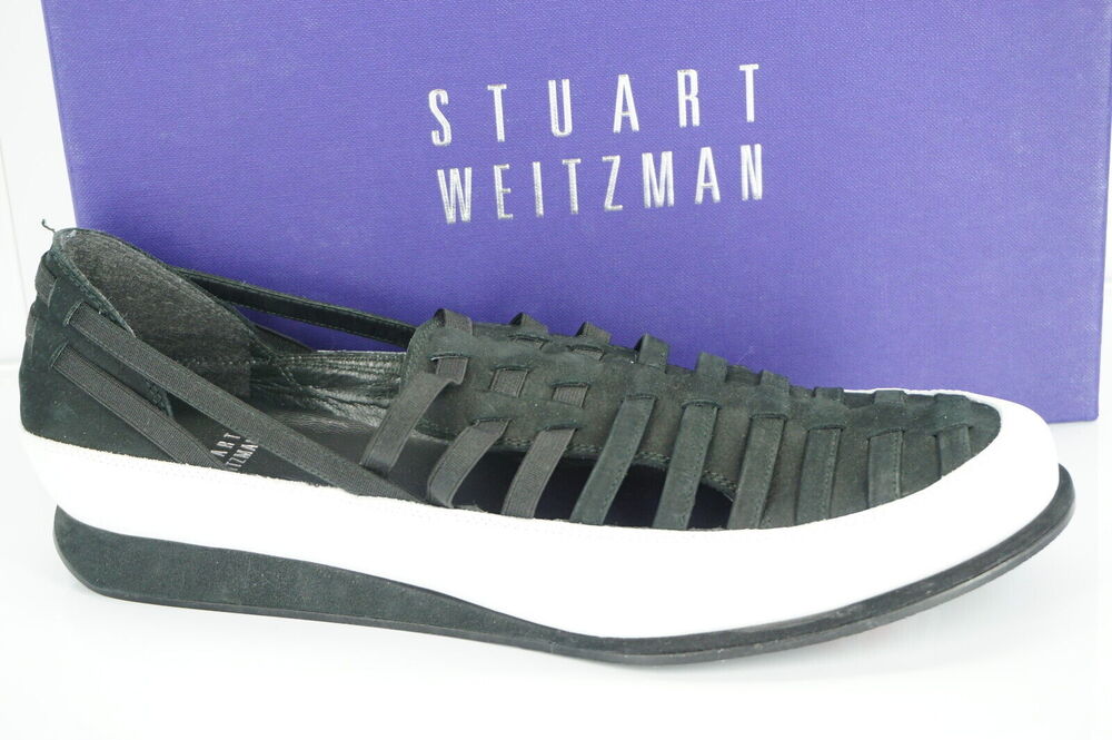 Stuart Weitzman Move In Elastic Stretch Caged Flat Sneakers  NIB